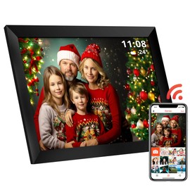 Atlantis WiFi Digital Photo Frame, 10 Inch Touch Screen, Share Photos and Videos via App, Digital Photo, Auto Rotate, Clock and Weather, Memory 1GB RAM + 16GB for Photos