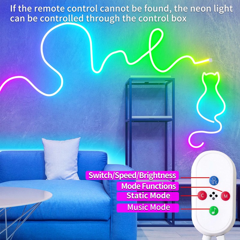 segrass 100ft LED neon Lights with Remote APP Control IP65