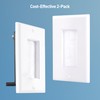 Cable Matters 2-Pack 1-Gang Wall Cable Pass Through, Brush Wall