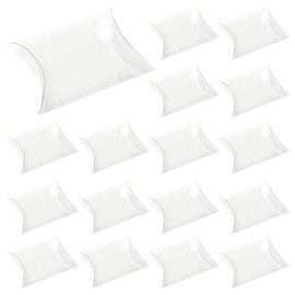 Rimikuru Pillow Box Transparent Pillow Gift Box Pillow Shaped Wrapping Bag Pillow Shape Clear Large Small Wrapping Box Pillowcase (14cm x 9cm x 3cm)