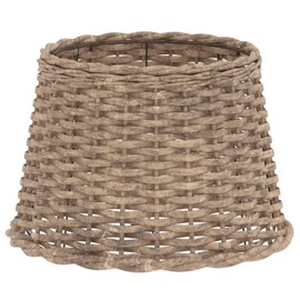 vidaXL Brown Wicker Lamp Shade 15.7 in Handmade Indoor Lighting Fixture for Bedroom and Dining Room Ambient Light with Unique Artisanal Modern Style Shades Ceiling Table Bedside Pendant