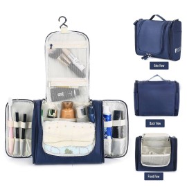 yellowprice Carry On Toiletry Bag Makeup Bag with Capacious Pockets for Travel ALL Season - 2pcs: Black + Navy