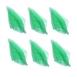 Hoerev Pack of 6,60cmx60cm Clothing Dancing Juggling Scarves For Decoration Colours Scarves,Green