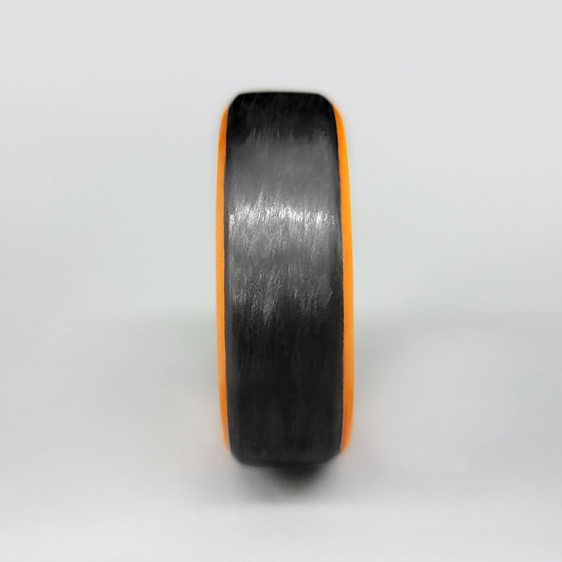 Carbon Fiber Ring with Orange Glowing Interior