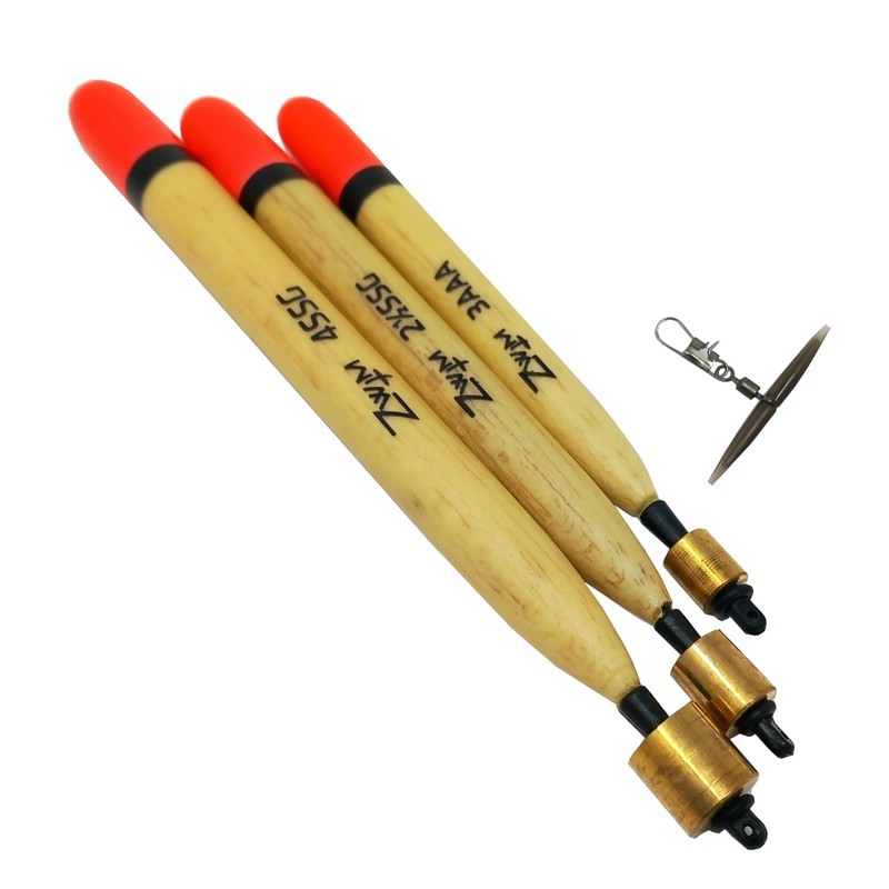 ZWIM 3pcs Loaded Balsa Pellet Waggler Carp Fishing Float Set