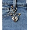 Rikhiua Bow Keychain Bow Bag Charm Heart Star Charm Y2K
