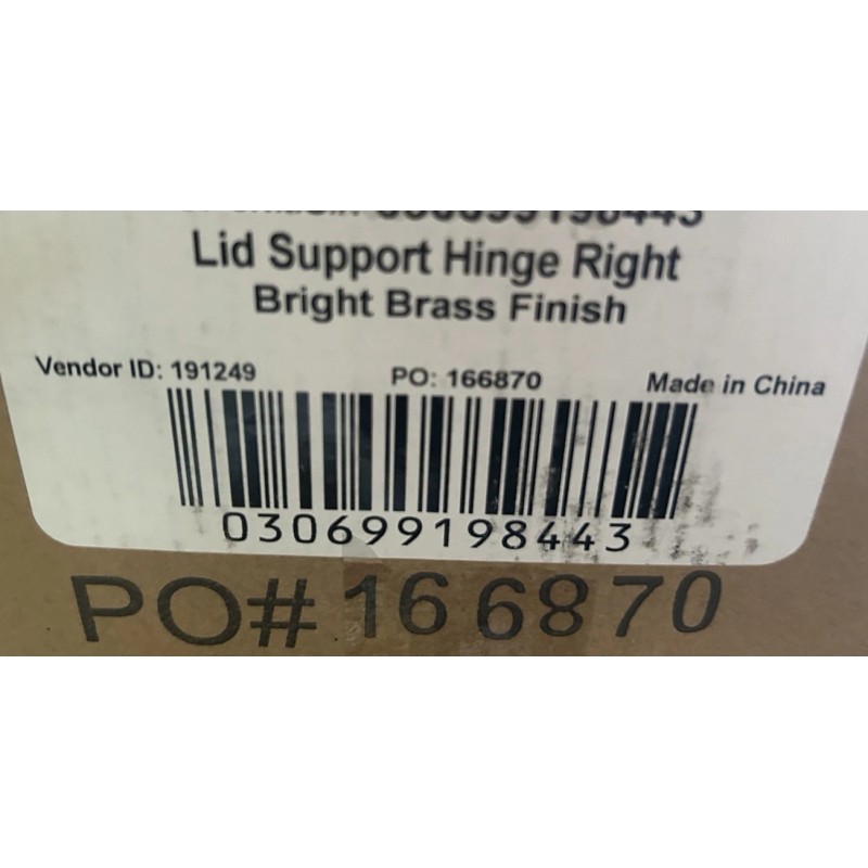 Everbilt Bright Brass Lid Support Right Hand Hinges 1000 020