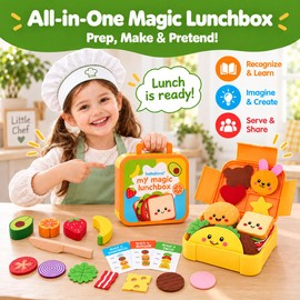hahaland Montessori Travel Pretend Play Food Set