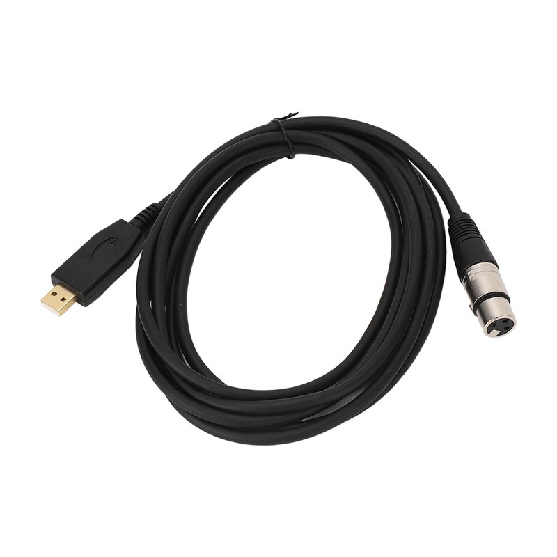 USB Microphone Cable USB to XLR Female Mic Link Converter
