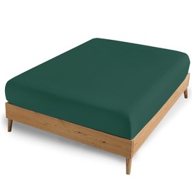 AMEHA King Size Fitted Sheets – Emerald Extra Deep Pocket 16 inch (40 cm) - Easy Care - Soft Brushed Microfibre Fabric - Shrinkage and Fade Resistant - Bottom Sheet