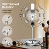 Gospire 7" Lighted Makeup Mirror with Magnification 10X/1X, Rechargeable Cordless