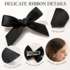 30-Pack Mini Satin Bow Hair Clips, Classic Black, Alligator Clips