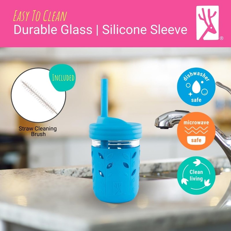 Elk and Friends Kids + Toddler Glass Cups | The