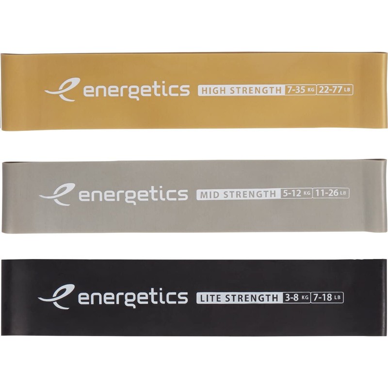 energetics Unisex - Adult Pro 1.0 Gymnastics Band, Black/Silver/Gold, One