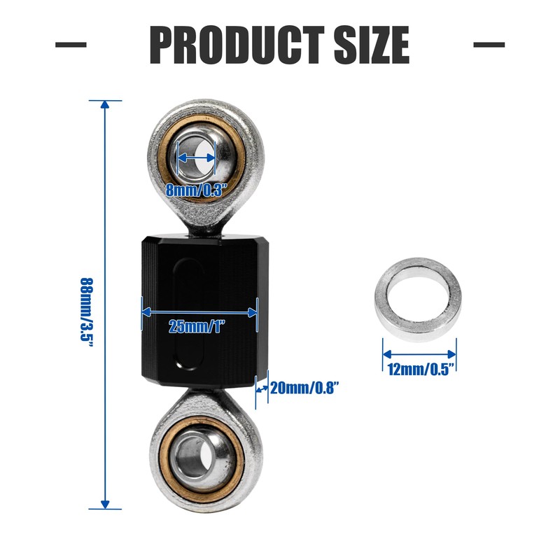 KAMIYONG 2pcs Sway Bar End Links Heim Joint Set Linkage
