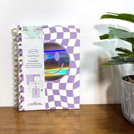 Agenda 52 Weekly Planner Undated Spiral Groovy Purple 5.5x8.25