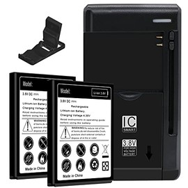 AceSoft Large Power Boosting Rechargeable Business 2X 3300mAh Battery Universal Travel Dock USB/AC Charger Folding Bracket Compatible with Sonim XP5s XP5800 Verizon/AT&T/Southern LINC