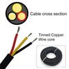 22AWG UL2464 Power Cable Stranded Electrical Wire LED Red &