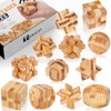 Wooden Brain Teaser Puzzles, 12pcs 3D Brain Teasers for Adults