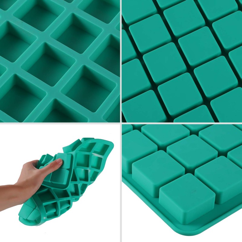 DIFENLUN Silicone Caramel Candy Molds, 2 Pack 40-Cavity Square Hard