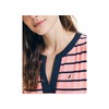 Nautica womens Breton Stripes Sleeveless V-neck Stretch Cotton Polo Casual