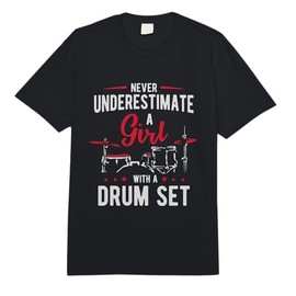 Drummer Women Girls Drum Kit Comfort Colors Adult Heavyweight T-Shirt