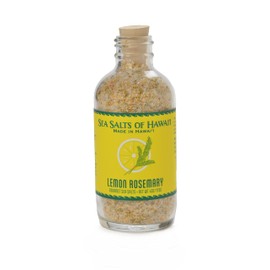 Sea Salts Of Hawaii Lemon Rosemary Flavored Hawaiian Sea Salt, 4 Ounce Bottle - Made in Hawaii