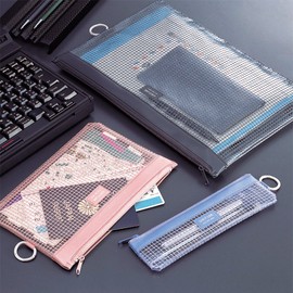 リヒトラブ ポーチ メッシュケース ファスナーケース A4S ブルーバイオレット F246バ