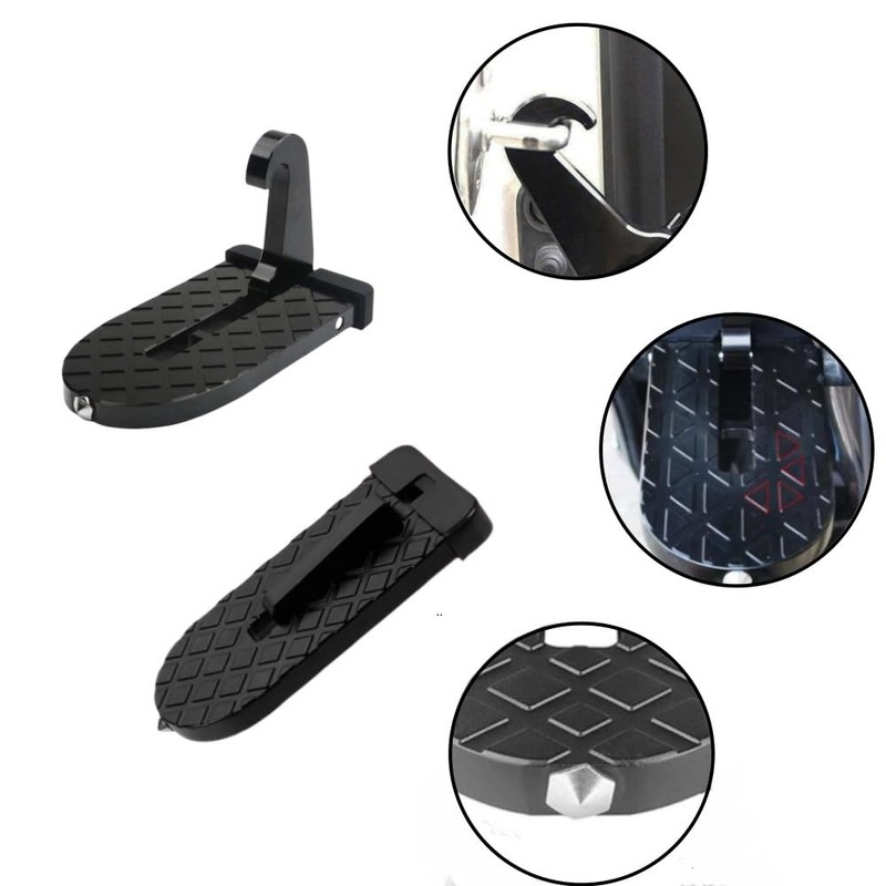 GYWHOOFT 2 Pcs Car Door Step,Car Doorstep Vehicle Hooked Folding