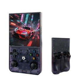 P50 PRO Consolas de Videojuegos– Consola Portátil con 26 Simuladores, 45,064 Juegos Retro, IPS 4 Pulgadas 720x720, 256GB RK3326 Mali-G31, 3500 mAh, Mini Video Consola Retro para Gamers (Morado)