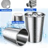 Zalaxt Stainless Steel Drinking Cups, 16 Ounce, 10 Pack