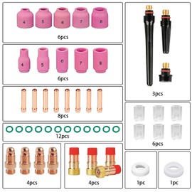 49-Piece Welding Accessories Set for TIG Welding Machine WP-9/26/17/18/26, Welding Machines Welding Accessories, TIG Accessories Hose Package, TIG Torch