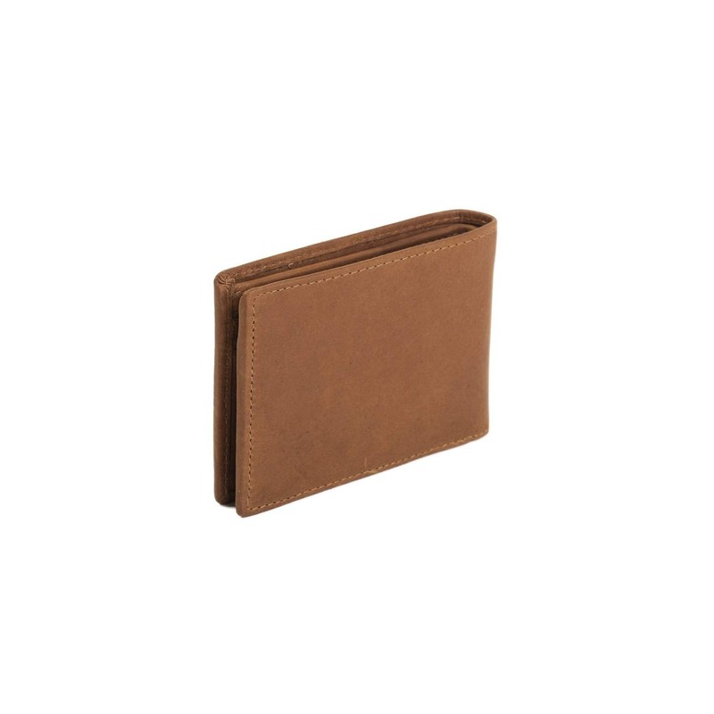 Enzo Cognac Leather Wallet, Cognac, ID pocket