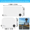 12 Pcs Electrostatic Windshield Dashcam Stickers, Prevent Scratching & Falling,
