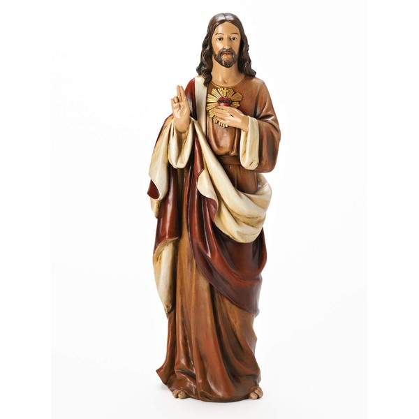 Joseph's Studio by Roman - Sacred Heart of Jesus Figure, for 18" Scale Renaissance Collection, 18" H, Resin and Stone, Religious Gift, Decoration, Collection, Durable, Long Lasting