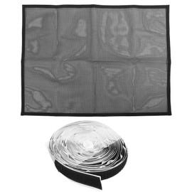 Fireplace Screen PVC Spark Guard Cover Safe Mesh Gate Dustproof Child Proof Barrier for Toddler Baby Pets Black 29x45inch