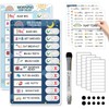 2 in 1 Bedtime/Morning Routine Chart for Kids Toddlers Magnetic