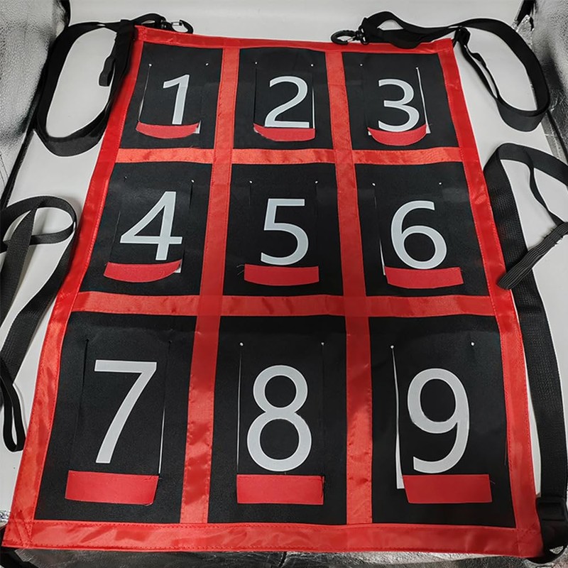 Waterproof Adjustable Baseball Strike Zone Target Net,Numbered Pitching Target,27.56x19.29in Numbered