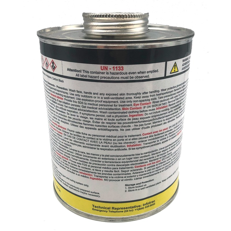 Western Weld Flammable Black Vulcanizing Cement W/Brush, (WCH 03)