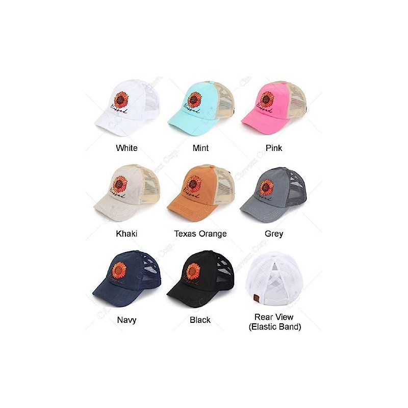 C.C Ponycap Messy High Bun Ponytail Gorra de béisbol ajustable