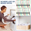 Wowangce 100 Pcs Sock Clips for Laundry Locks Your Socks