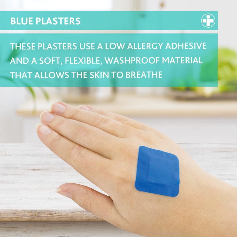 Reliance Medical Dependaplast Food Area Blue Plasters With High Visibility