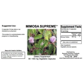 Supreme Nutrion Mimosa Supreme by Supreme Nutrition. Properties: Antimicrobial, Ulcers, Detox.