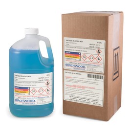 Birchwood Antique Black M24 Technologies - cold brush on traditional patina solution to create black aged and distressed look on copper, brass, and bronze (1 Gallon)