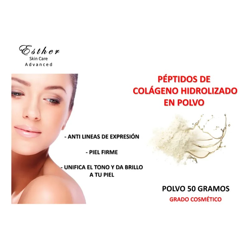 Péptidos De Colágeno Hidrolizado Polvo 50g Grado Cosmético