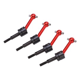 4pcs Metal RC Drive Shaft Drive Shaft Steel CVD 70mm for Tamiya TT02 1/10 RC Car Upgrade Parts (Red)