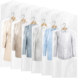 25 Pack Dry Cleaning Bags for Clothes, 60x120 cm Dry Cleaner Bags Plastic Clear, Dust-proof Plastic Garment Bags for Hanging Clothes, Home Storage, Travel, Moving
