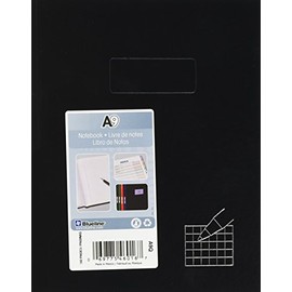 Blueline Business Notebook, Quad Ruled, Black, 9.25 x 7.25 inches, 192 Pages (A9Q)