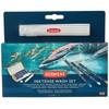 Derwent Inktense Wash Set, includes 8 Inktense pencils and accessories