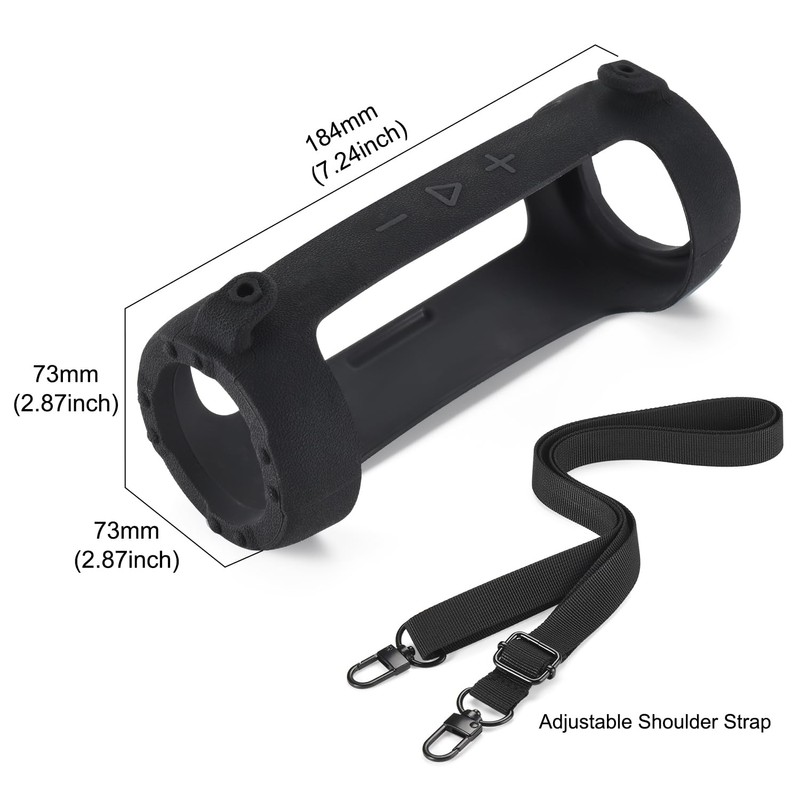 Carrying Silicone Cover Case Compatible with JBL Flip 7 Portable